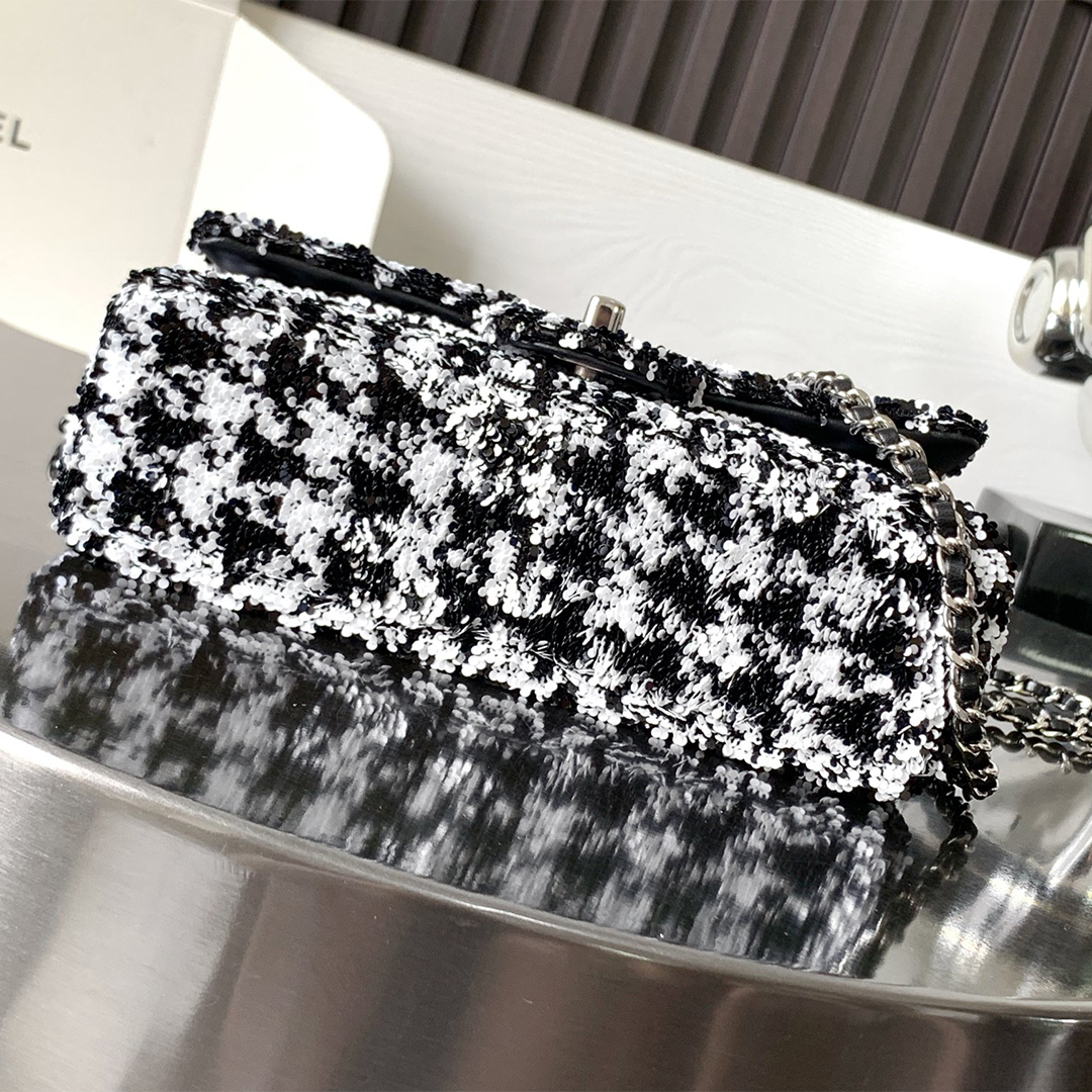 Chanel-Mini cf-Thousand bird grid sequins