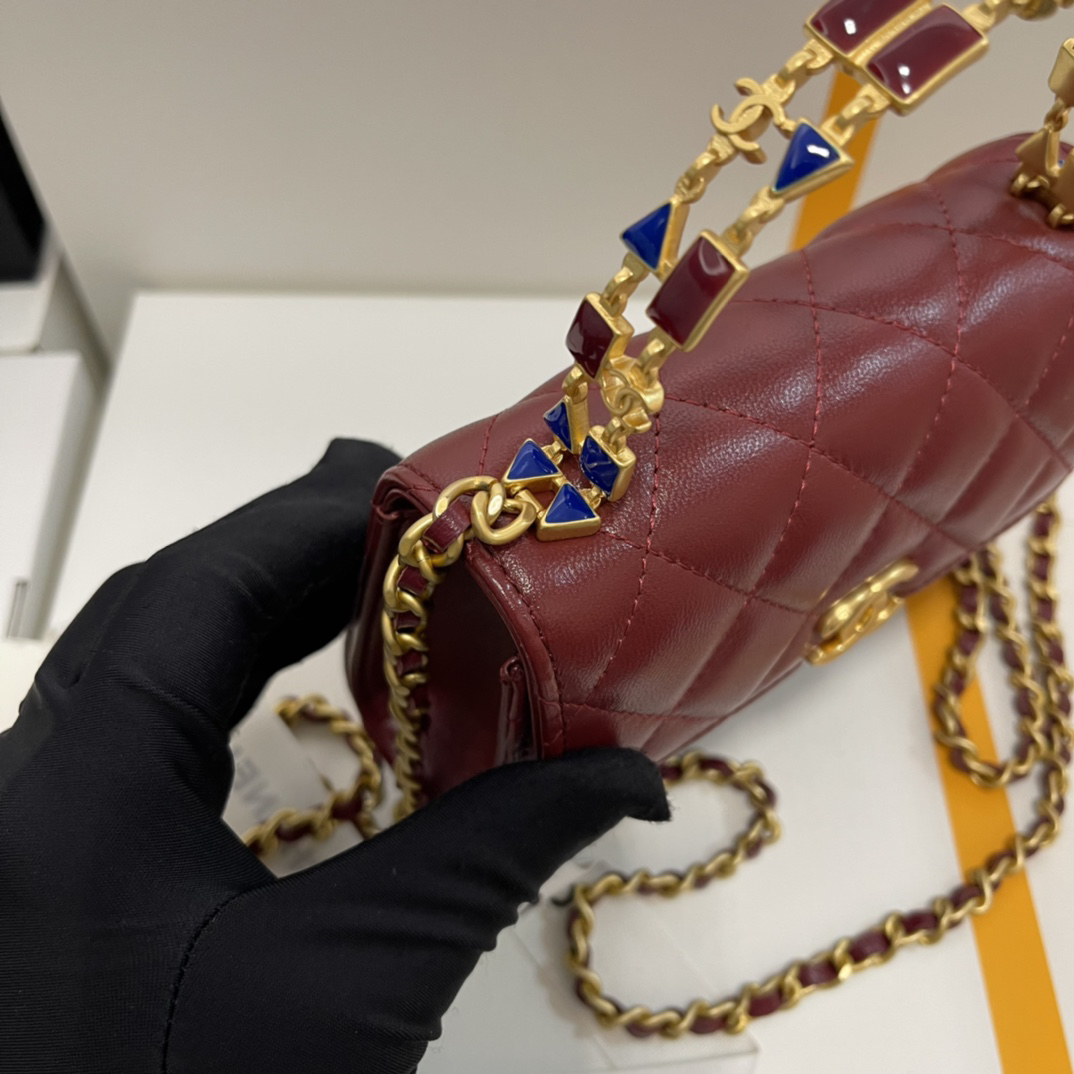 Chanel-Kelly Enamel Chain Bag