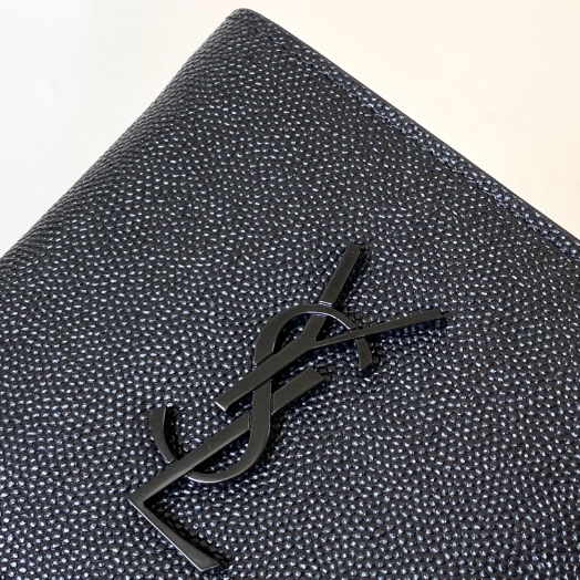 YSL-Caviar and Calf Leather Wallet