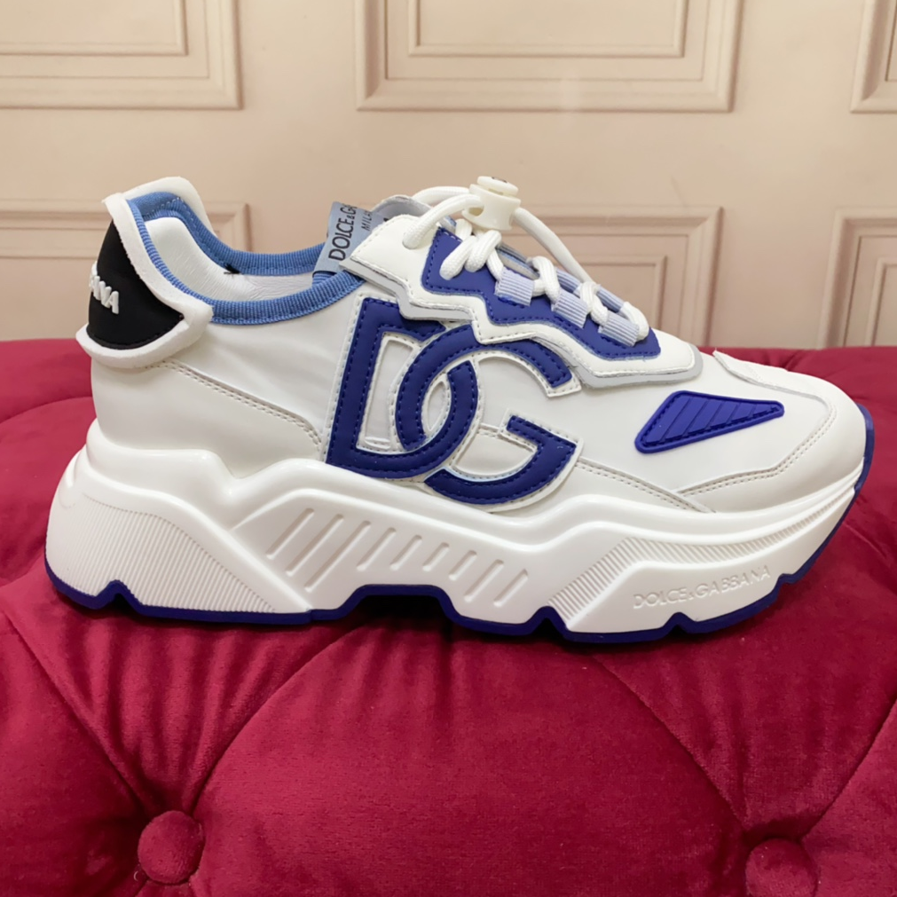 DOLCE & GABBANA - daymaster fabric Leather Sneakers