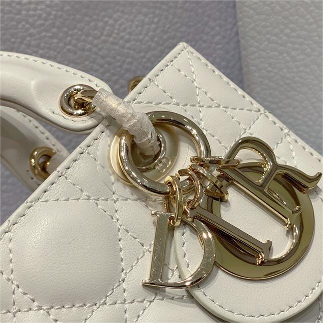 DIOR-Lady D-Joy Ultra Mini White Handbag