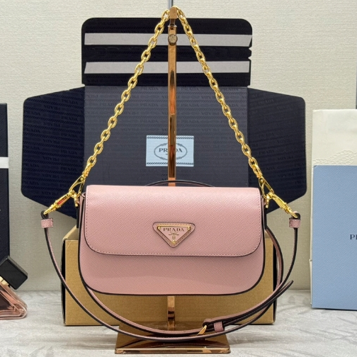 Prada-Chain Cowhide Mini Handbag