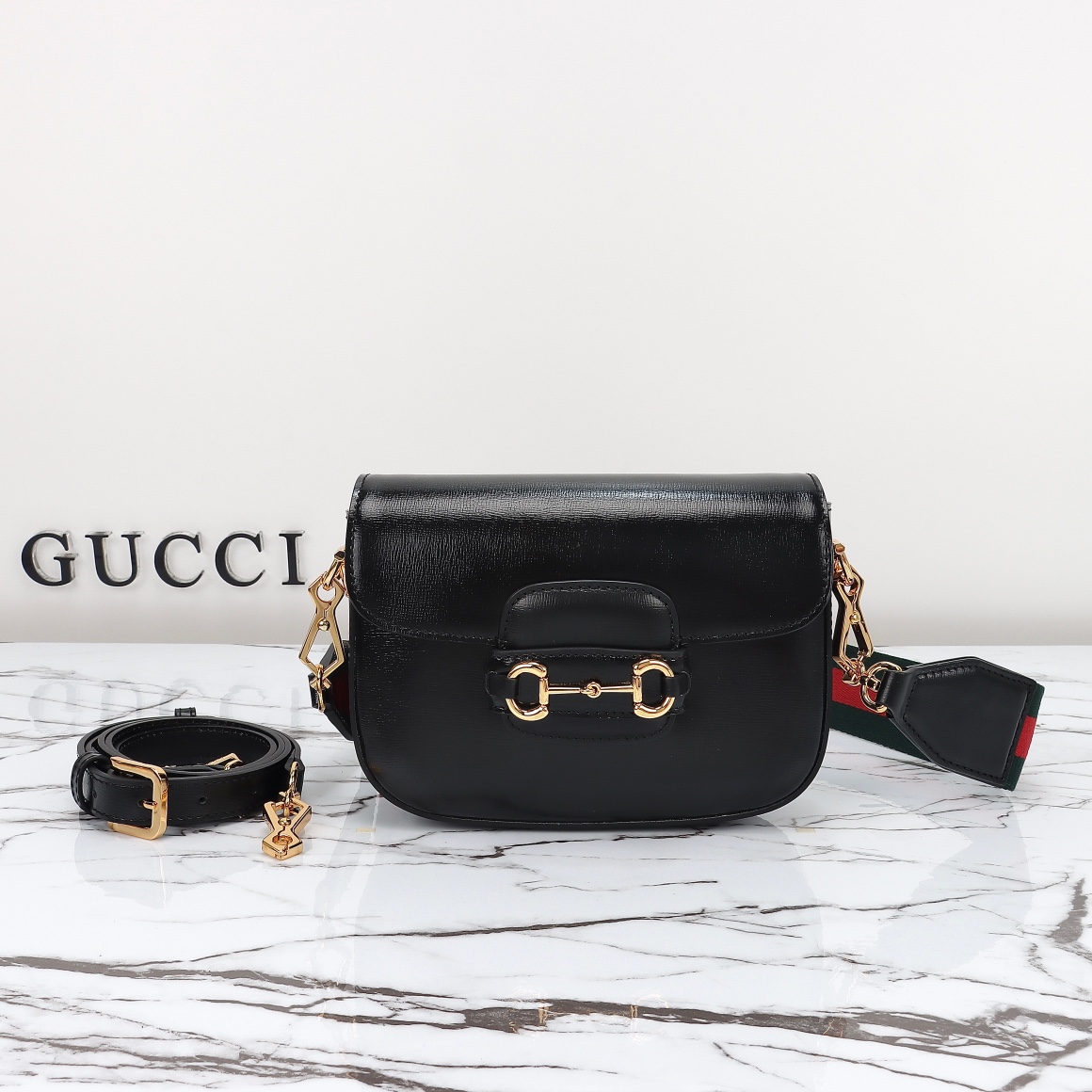 Gucci-1955 Horsebit Bag with Buckle and Saddle