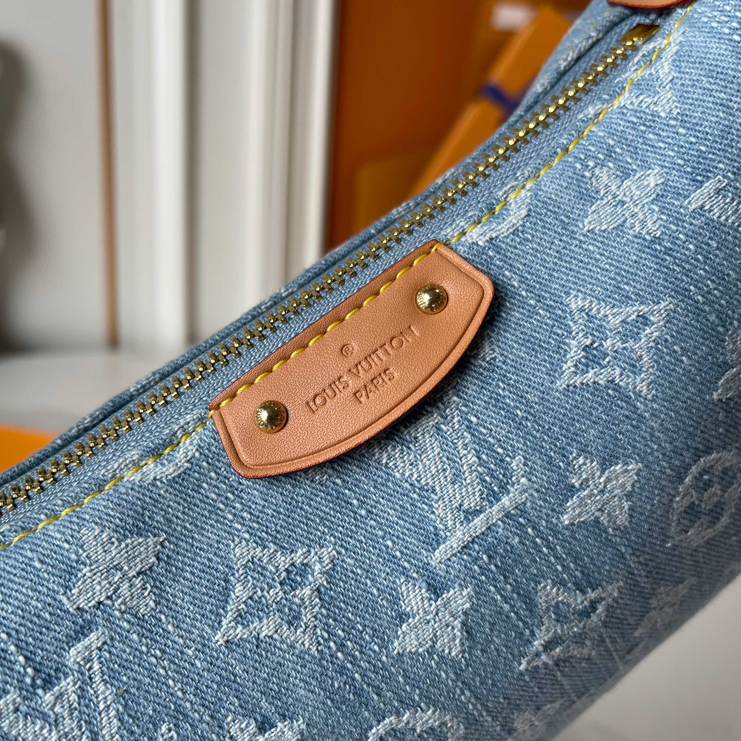 LV Denim Blue Pochette Handbag