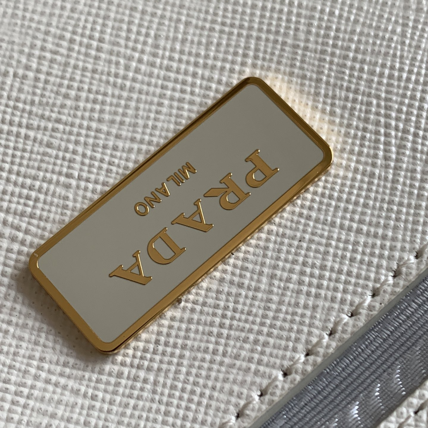 Prada-Cross Patterned Cowhide Galleria handbag