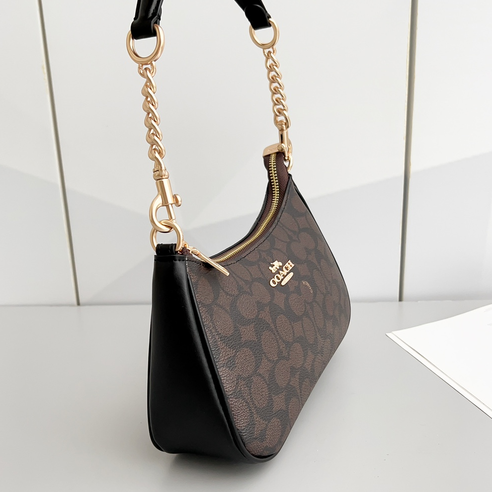 COACH - Teri 25 Leather Underarm Bag Handbag Shoulder Crossbody Bag