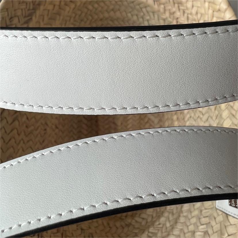 LOEWE-Palm leaf and cowhide leather Basket handbag