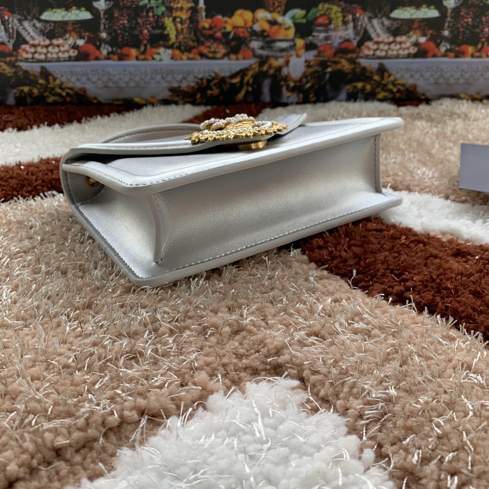 DOLCE & GABBANA - Leather Chain Handle Crossbody Bag