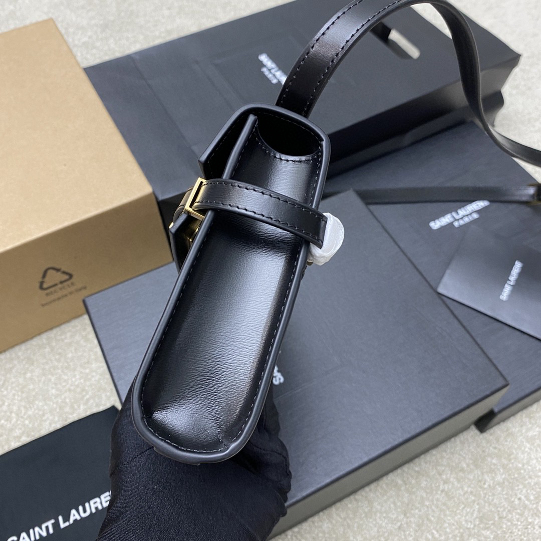 YSL-MANHATTAN cow leather mini crossbody bag