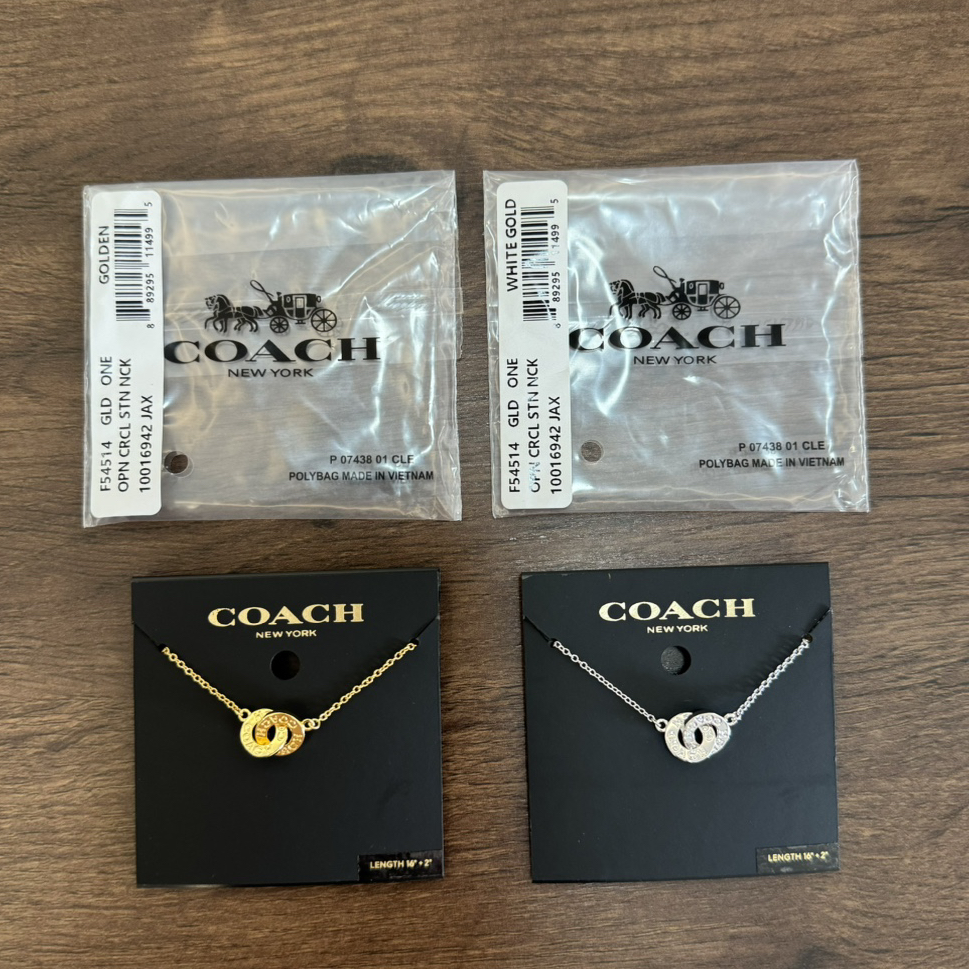 COACH - Double Circular Letter Necklace