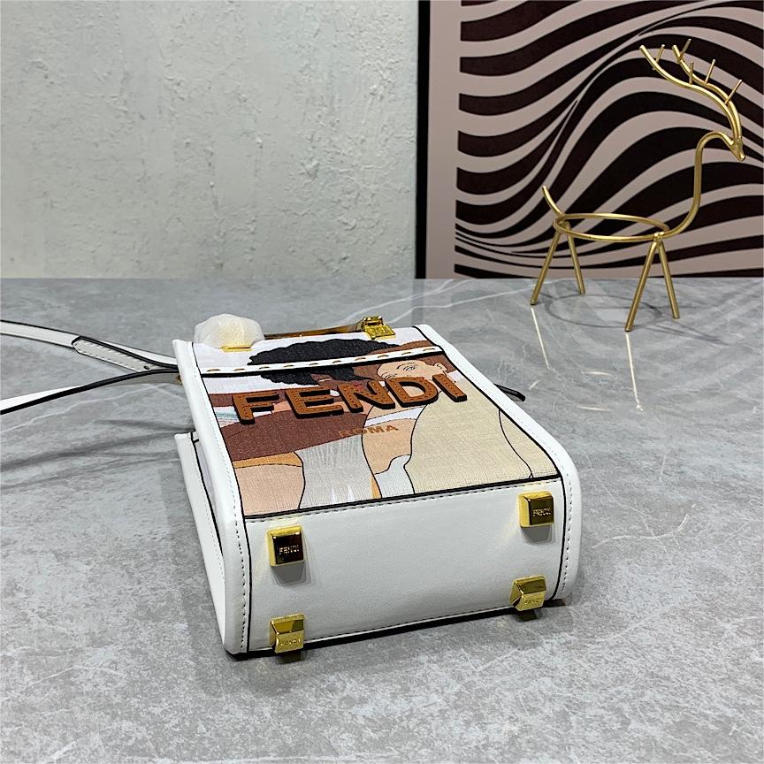 Fendi MM Sunshine Mini Fabric Handbag