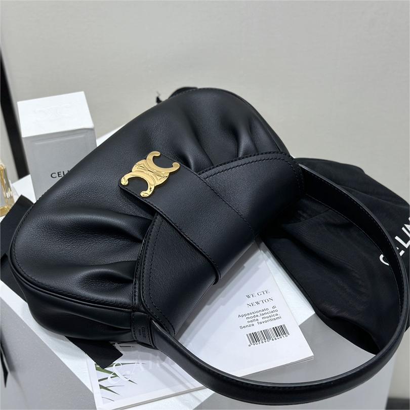Celine-POLLY Medium Soft Cow Leather Handbag