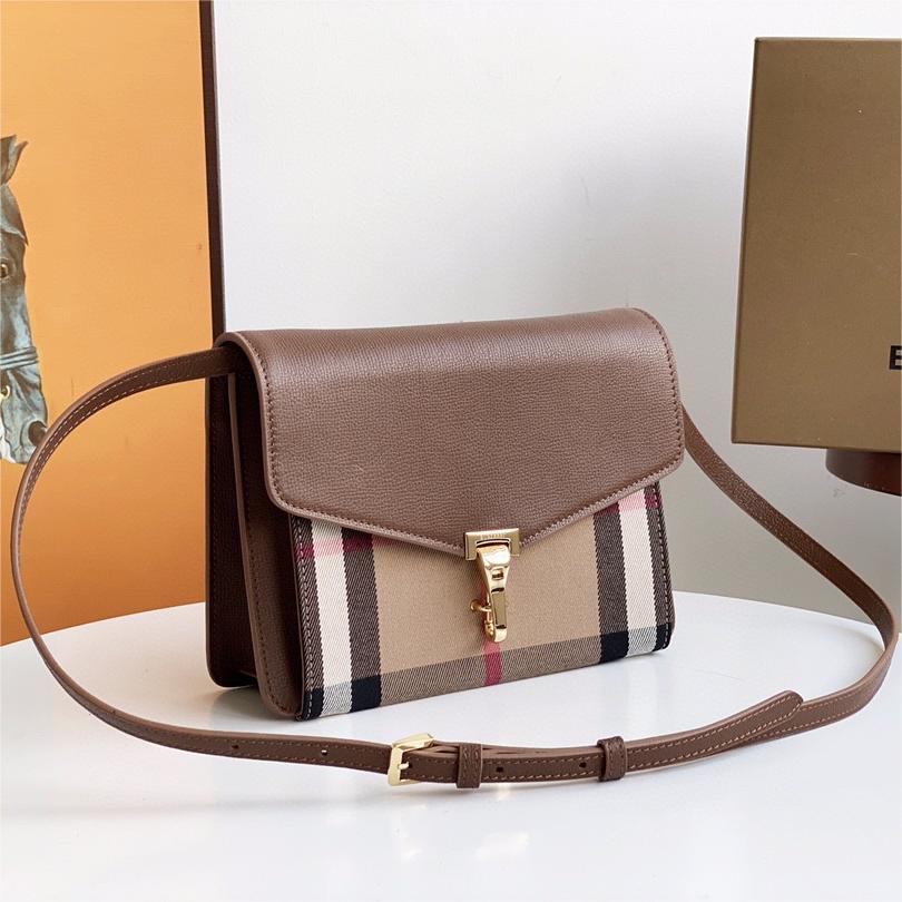 Burberry-Grain leather patchwork house grid diagonal backpack