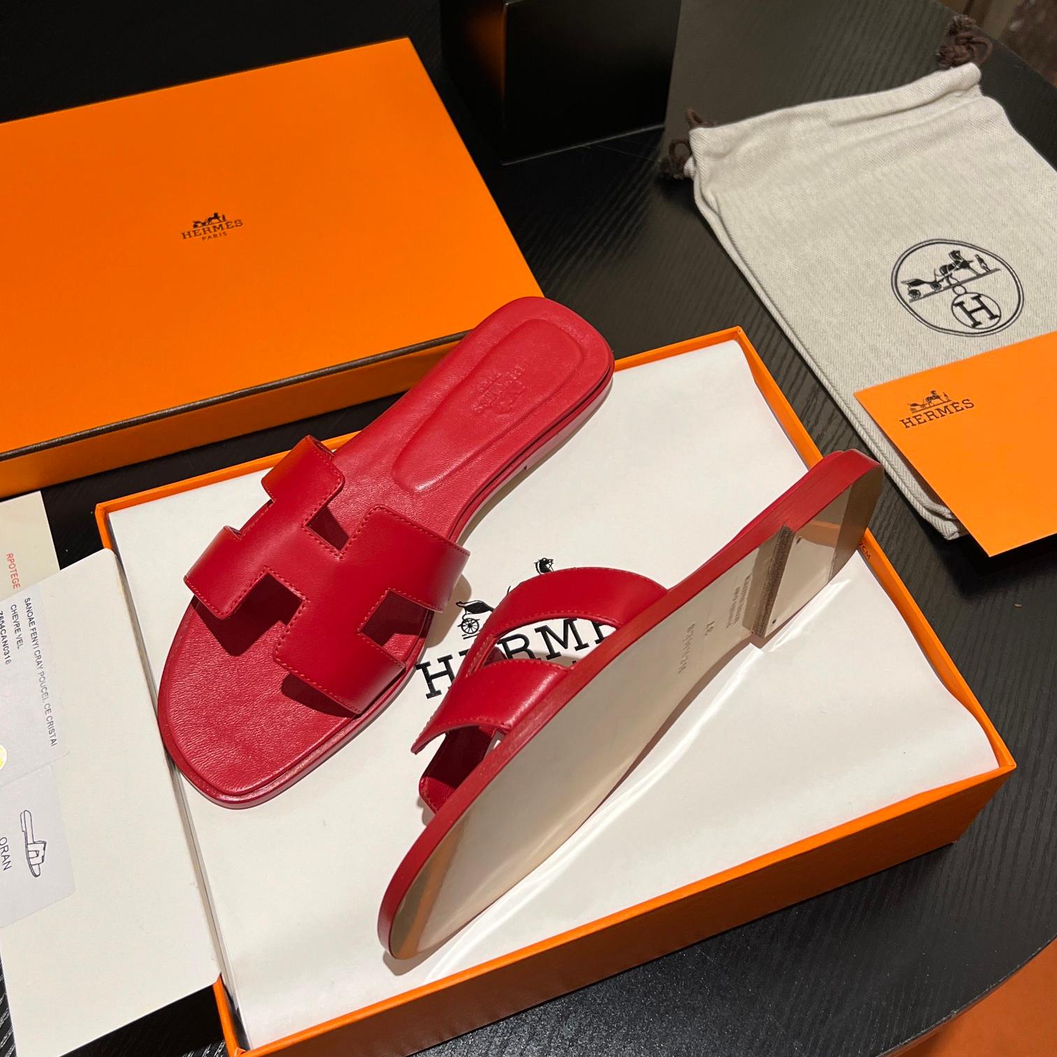 Hermes-Plain series H slippers