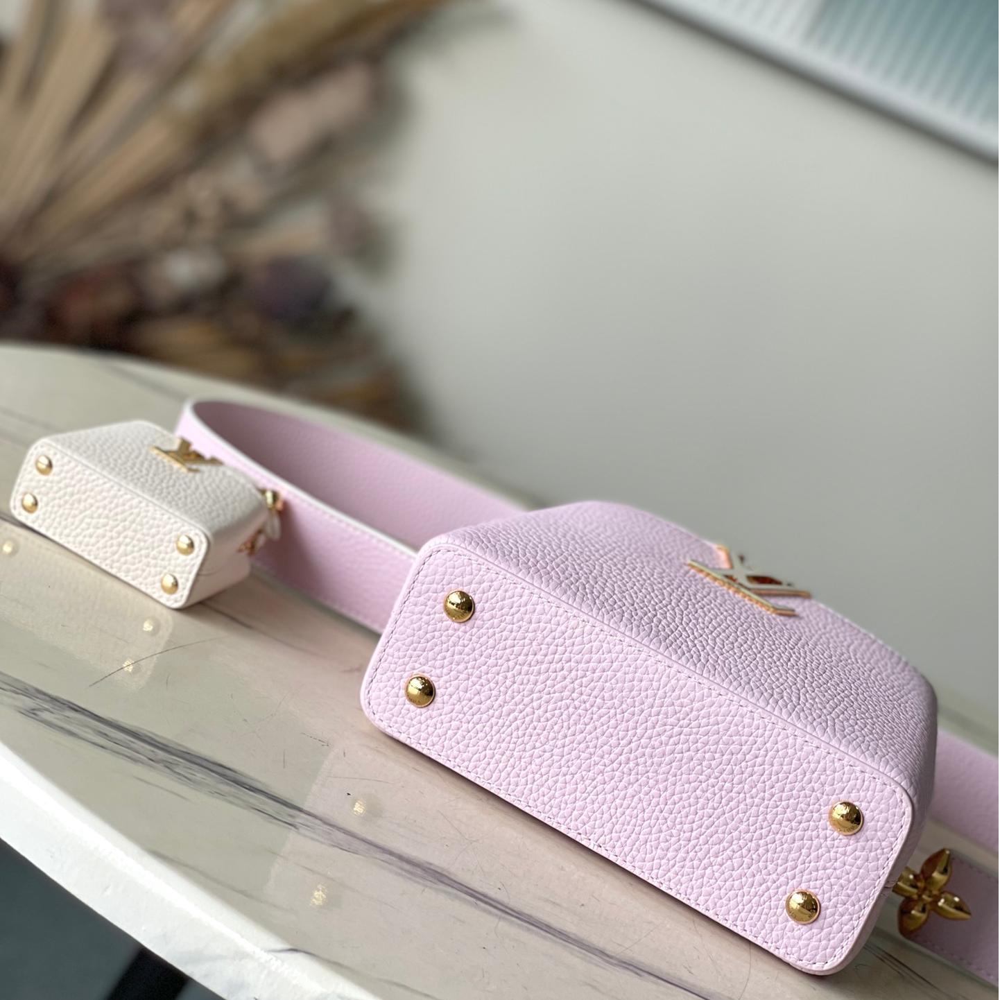 LV-pink shoulder bag mini capucines handbag