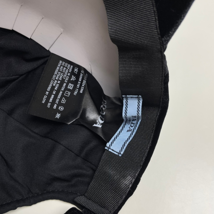 Prada-Velvet Baseball Cap