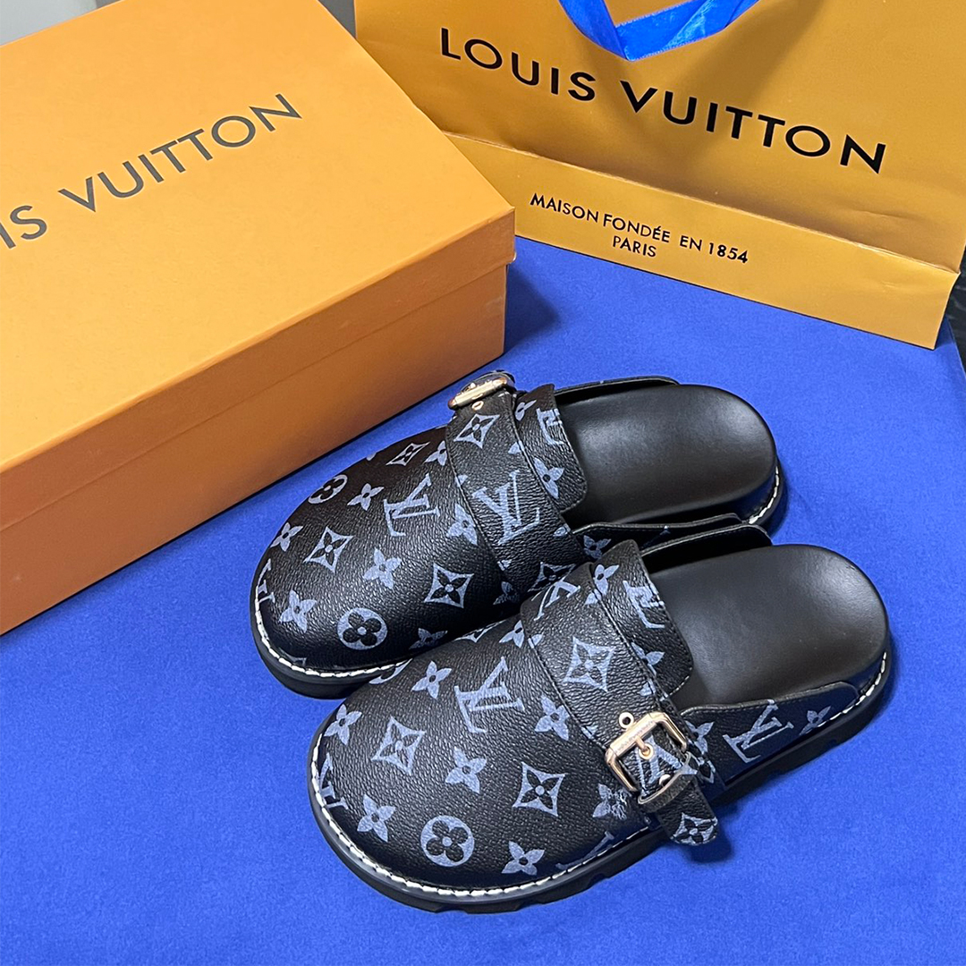 LV-wrap-around slippers