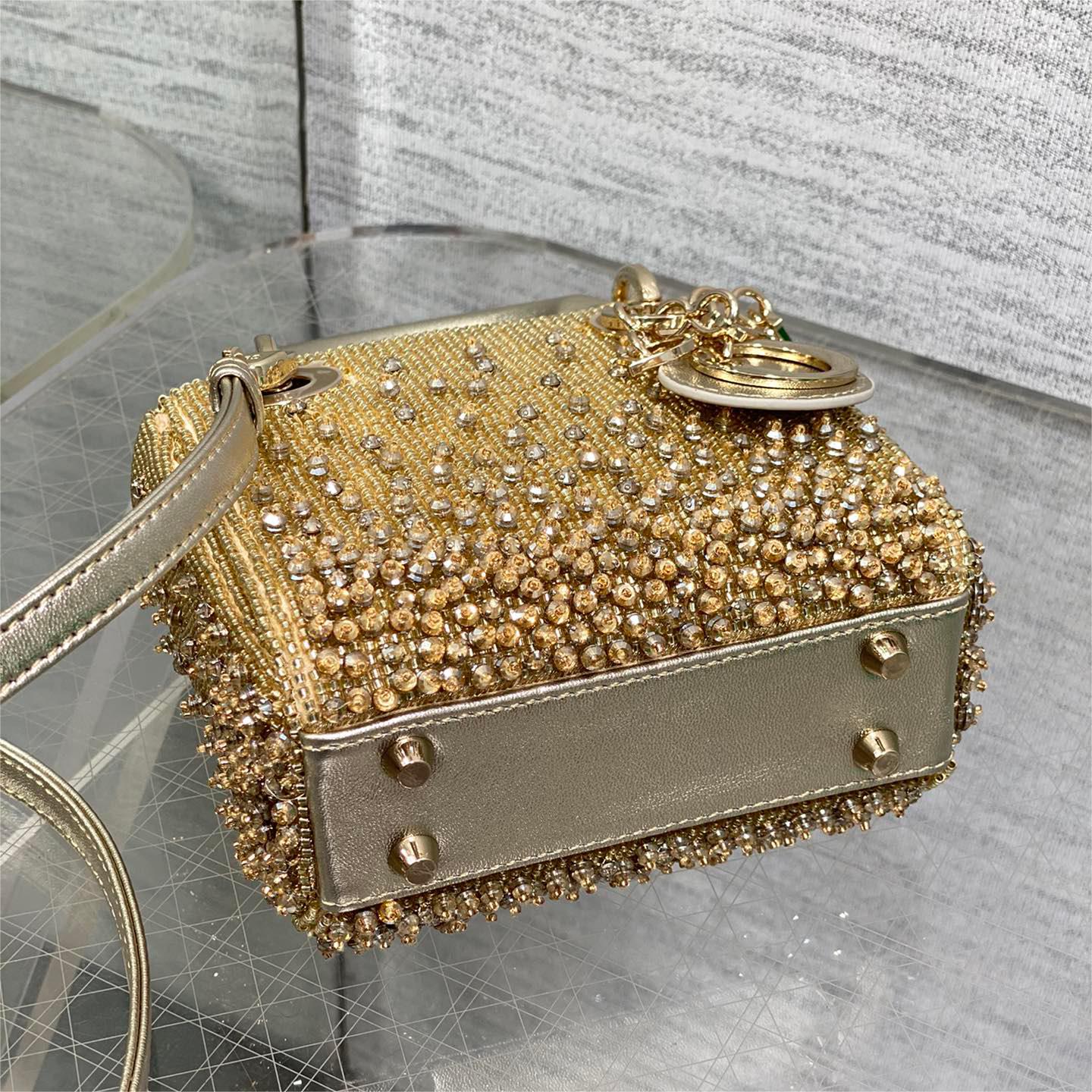 Dior-Lady limited edition handmade bead micro series bag