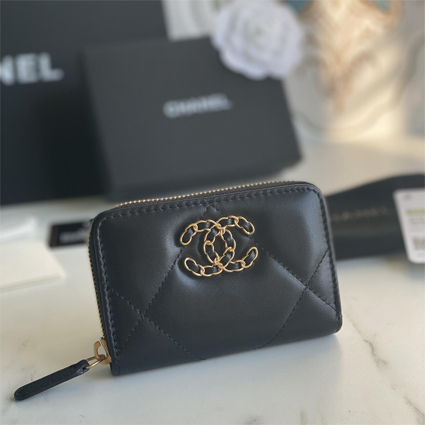 Chanel-Daling Grid Small Zipper Wallet