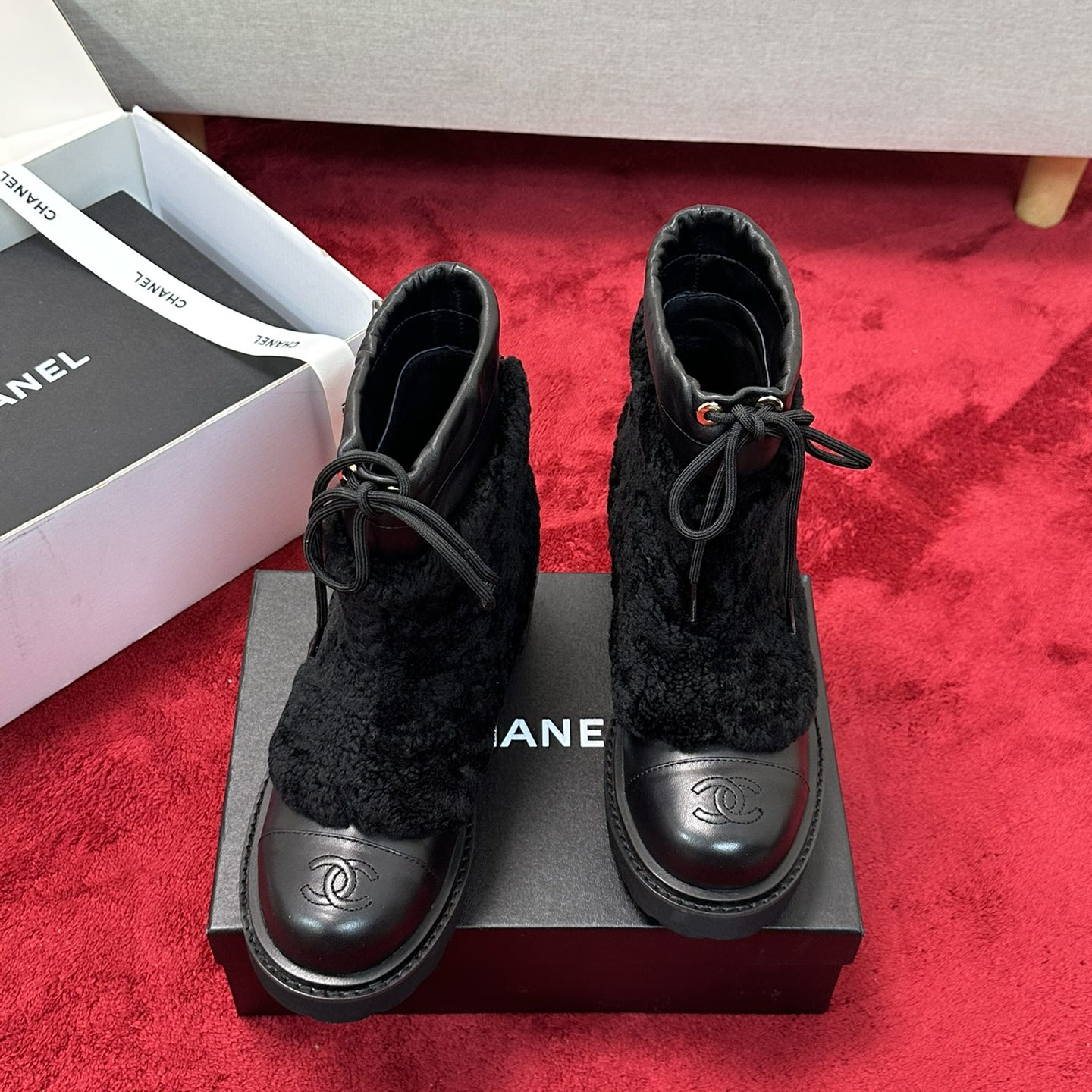 Chanel - Wool Ankle Boots