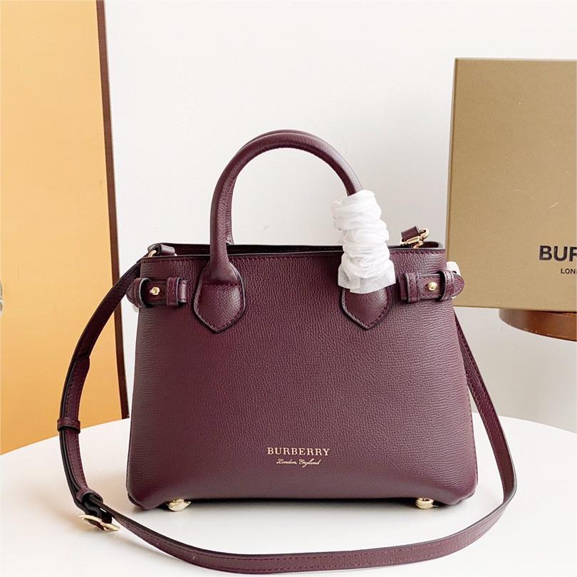 Burberry-The banner tote house plaid patchwork leather banner handbag