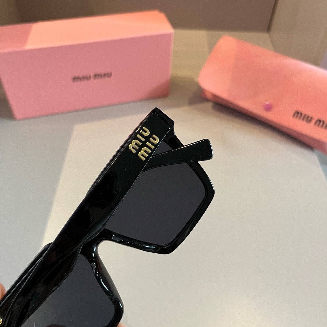 MiuMiu-Premium Box Black Gold Women's Sunglasses