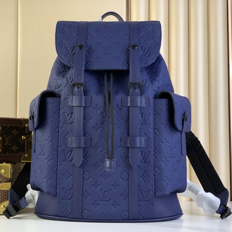 LV- CHRISTOPHER Grained Taurillon Leather Backpack