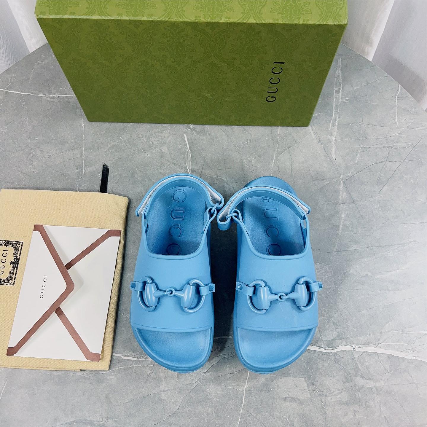 GUCCI-New women's horseneck buckle thick soled sandals