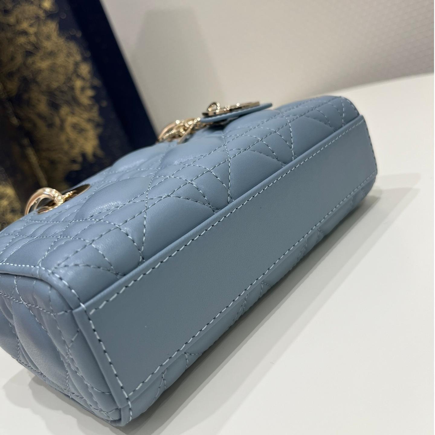 Dior-D joy micro series mini haze blue bag