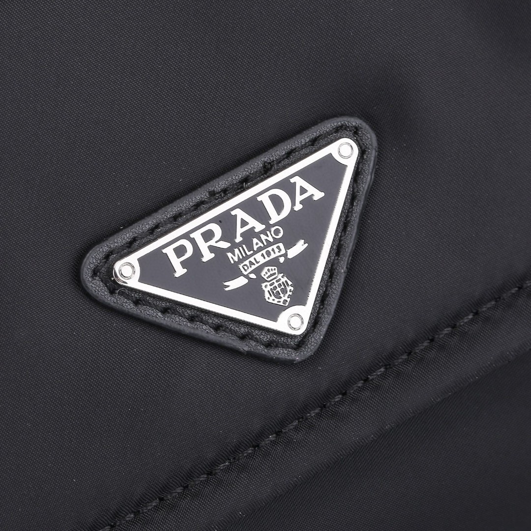 Prada-Imported waterproof fabric crossbody bag small size