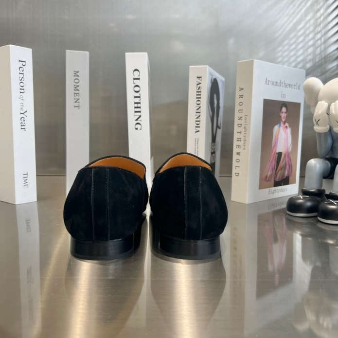 Christian Lubotin-Black Velvet Loafers