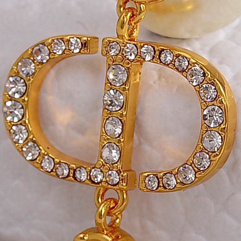 DIOR-Crystal Pearl Earrings