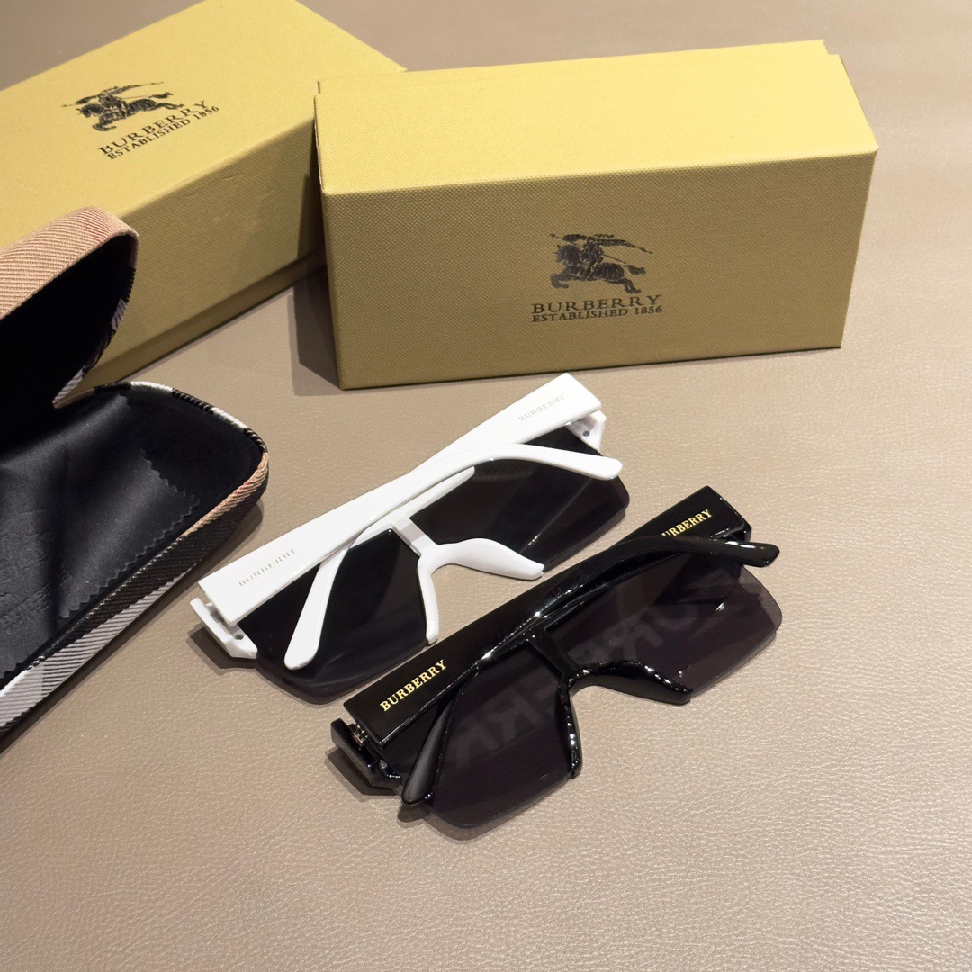 Burberry-unisex design letter sunglasses