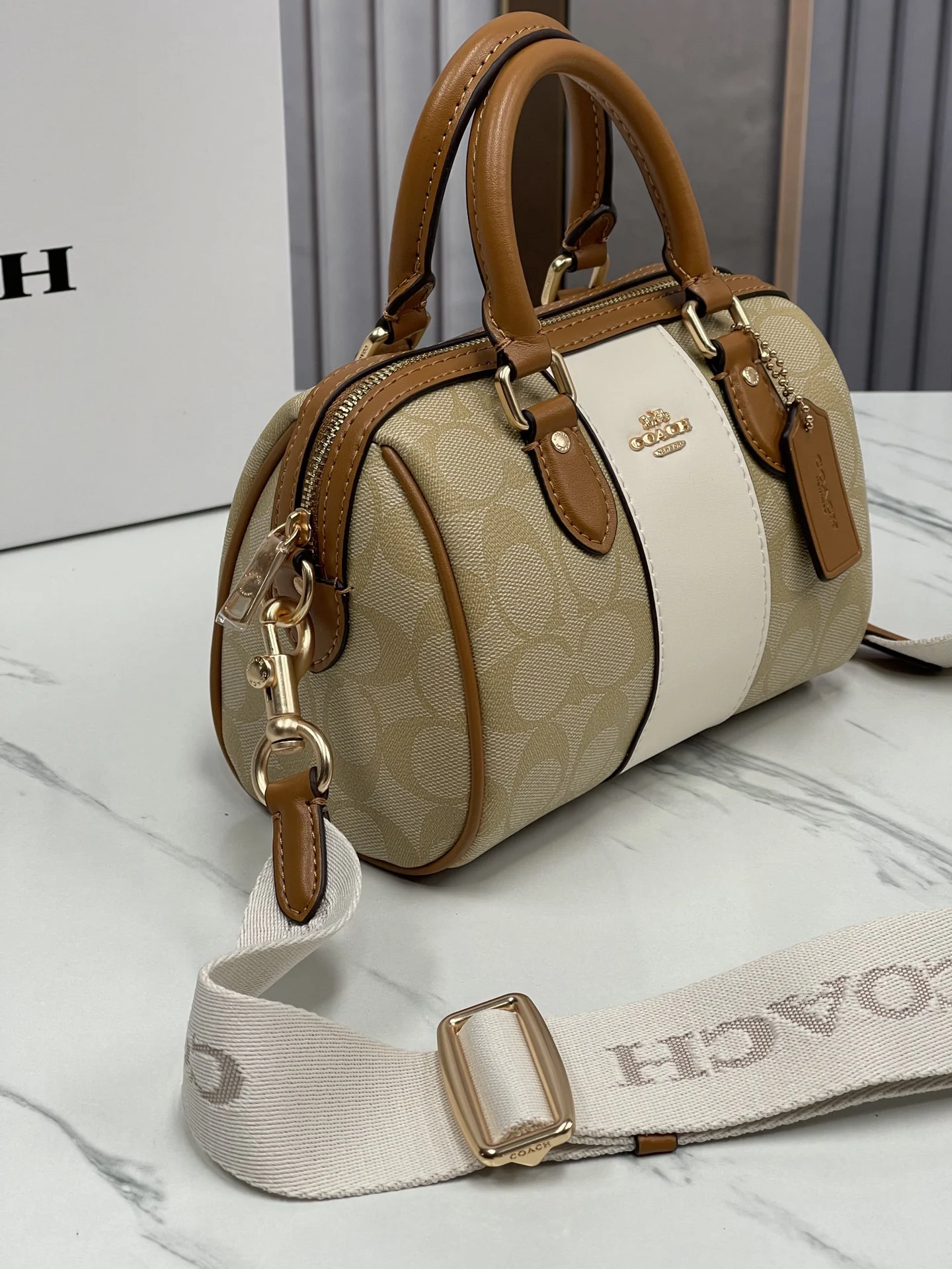 COACH Rowan Boston Bucket Pillow Bag