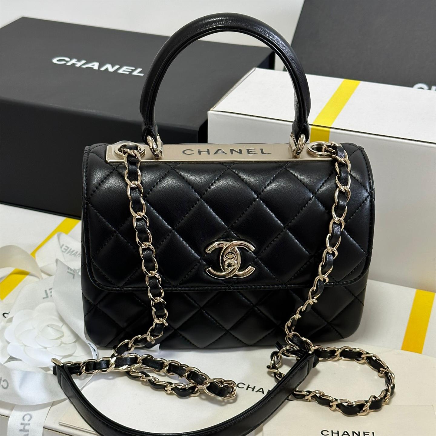 Chanel-24c Trendycc Black Gold Mini bag