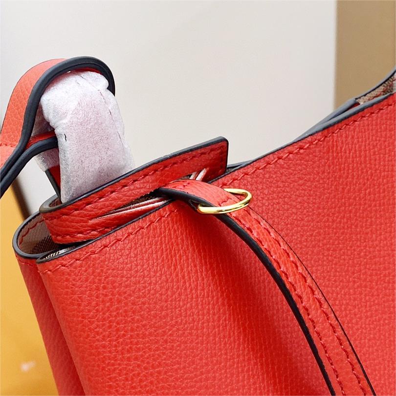 Burberry-Classic Haymarket plaid slanted back bucket bag