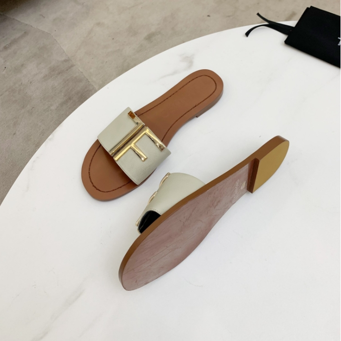 Tomford-Flat bottomed lazy slippers