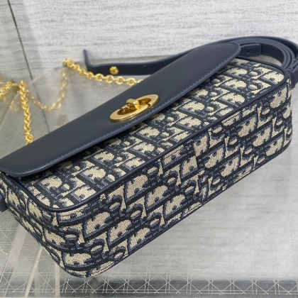 Dior-Shoulder Strap Mini Slip Leather Handbag