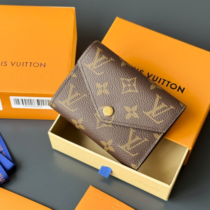 LV-Brown Canvas Wallet