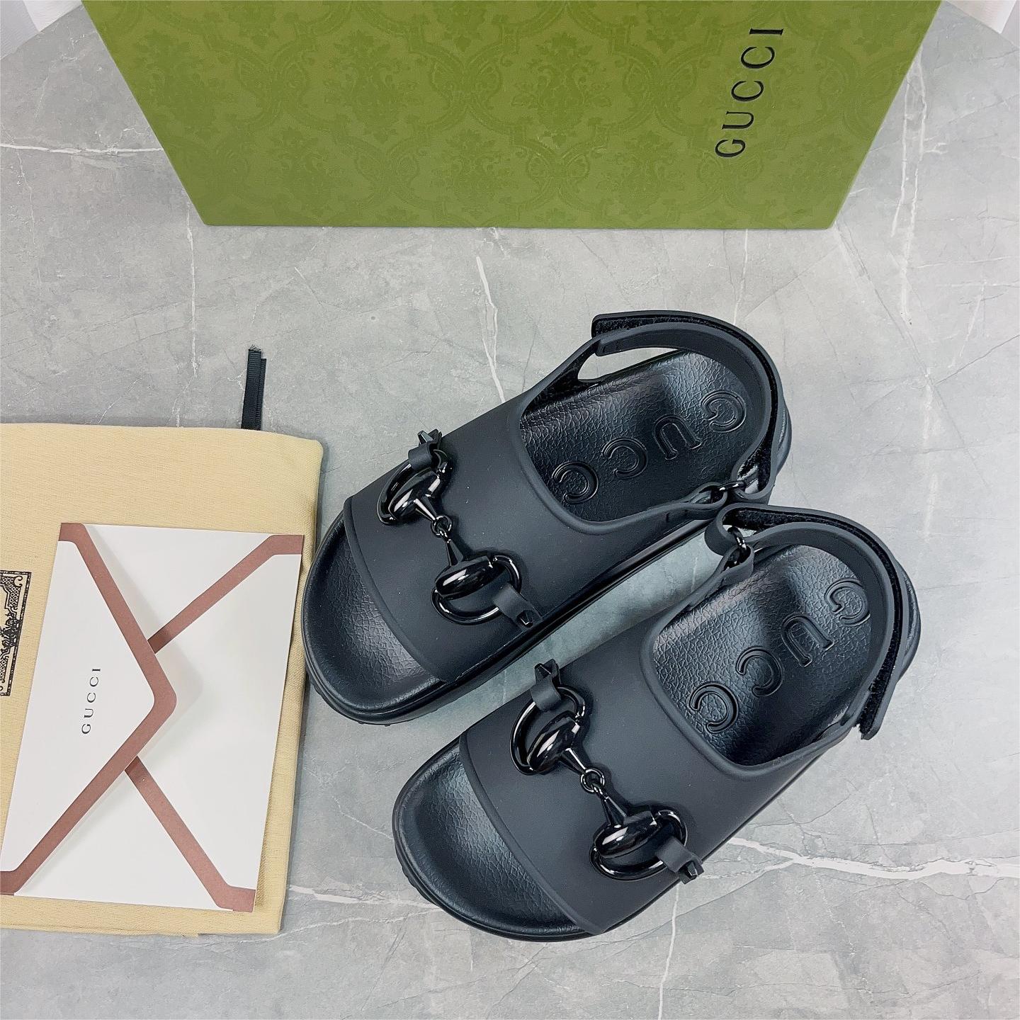 GUCCI-New women's horseneck buckle thick soled sandals