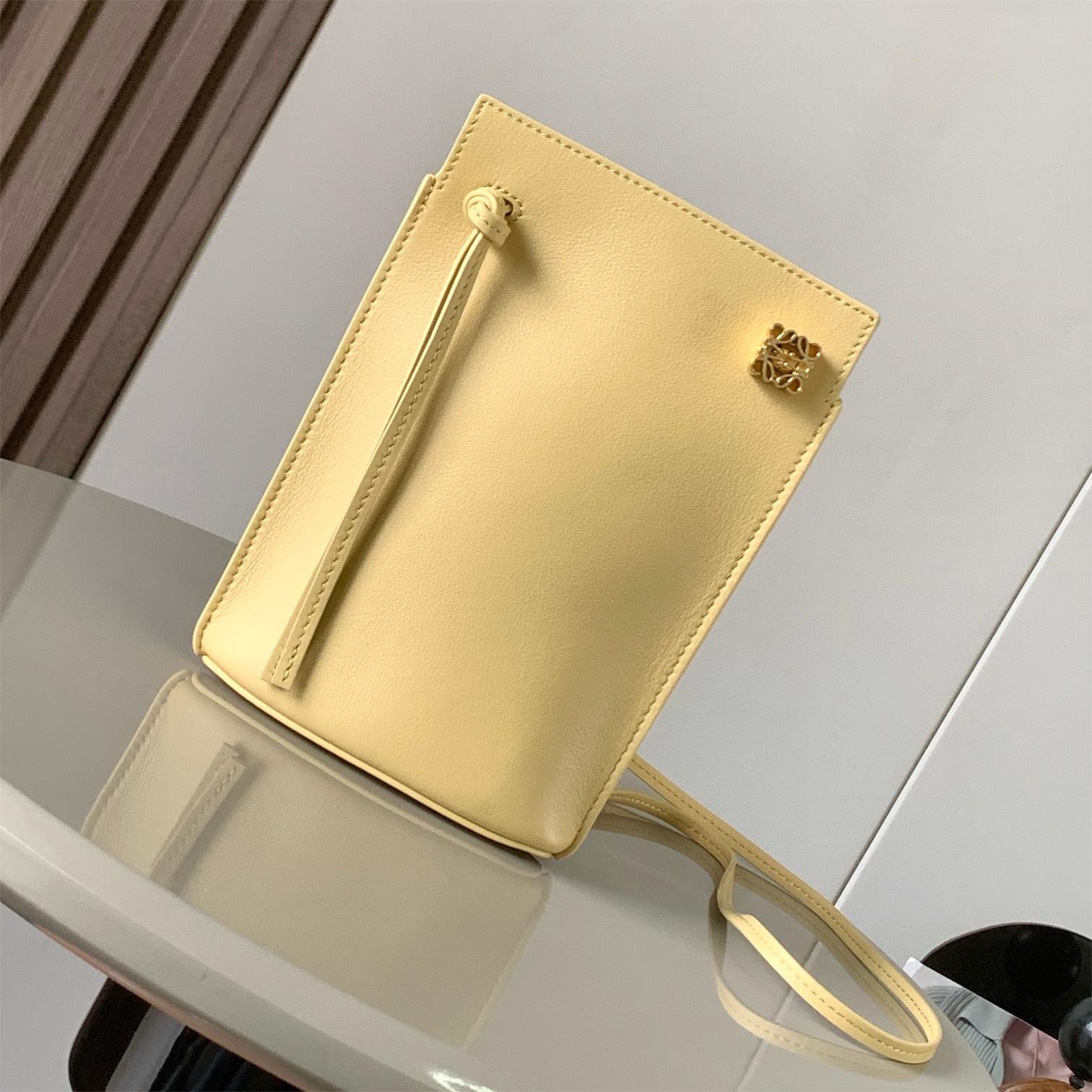 LOEWE-Dice Pocket Leather Dice Bag