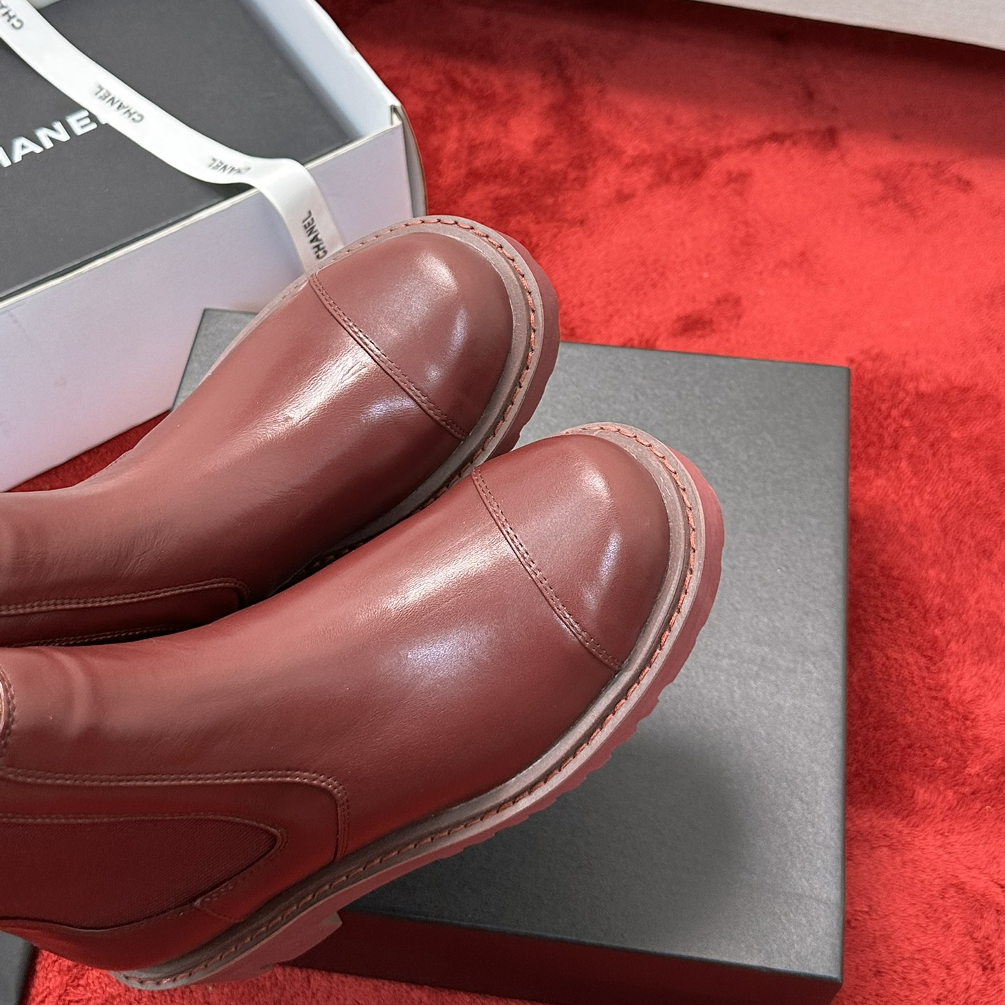 Chanel - Lambskin Platform Ankle Boots