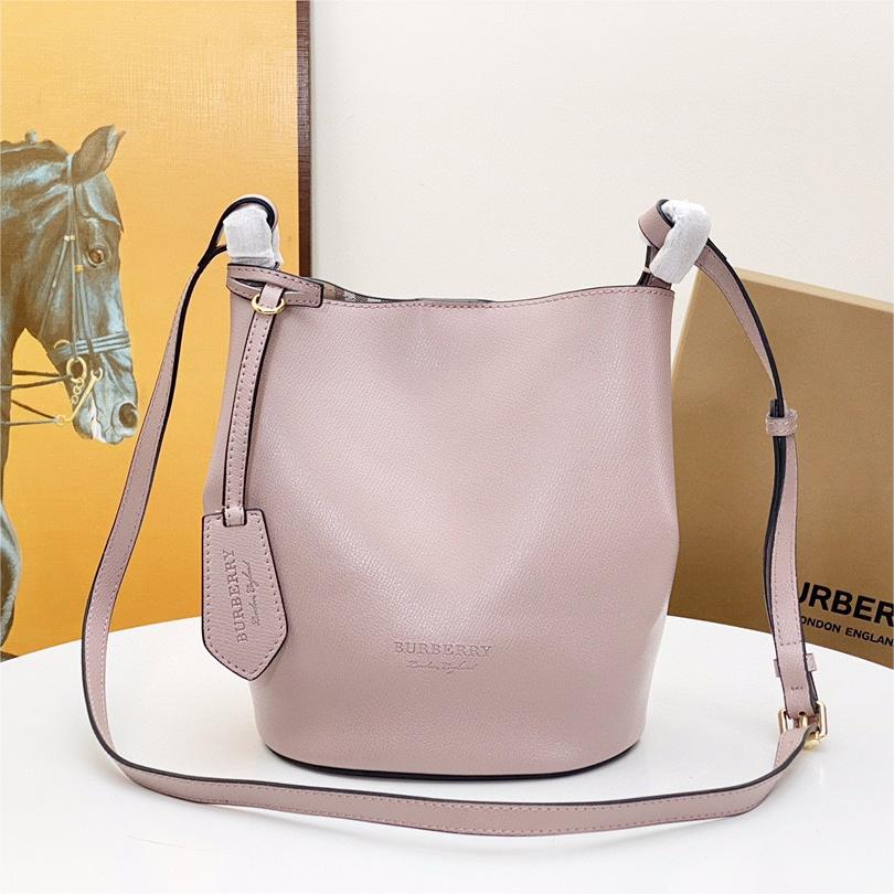 Burberry-Classic Haymarket plaid slanted back bucket bag