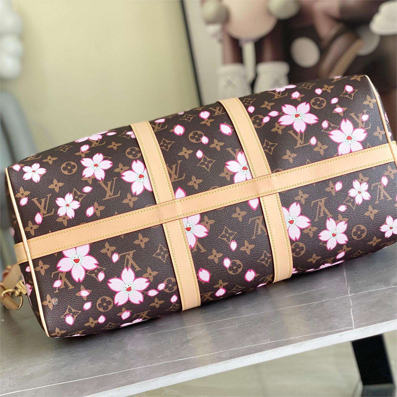 LV- KEEPALL BANDOULIÈRE 45 Cherry Blossom Bag