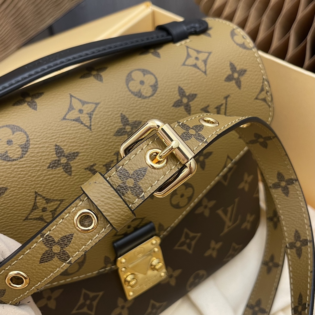 LV-Yellow Flower Metis Classic Postman Bag