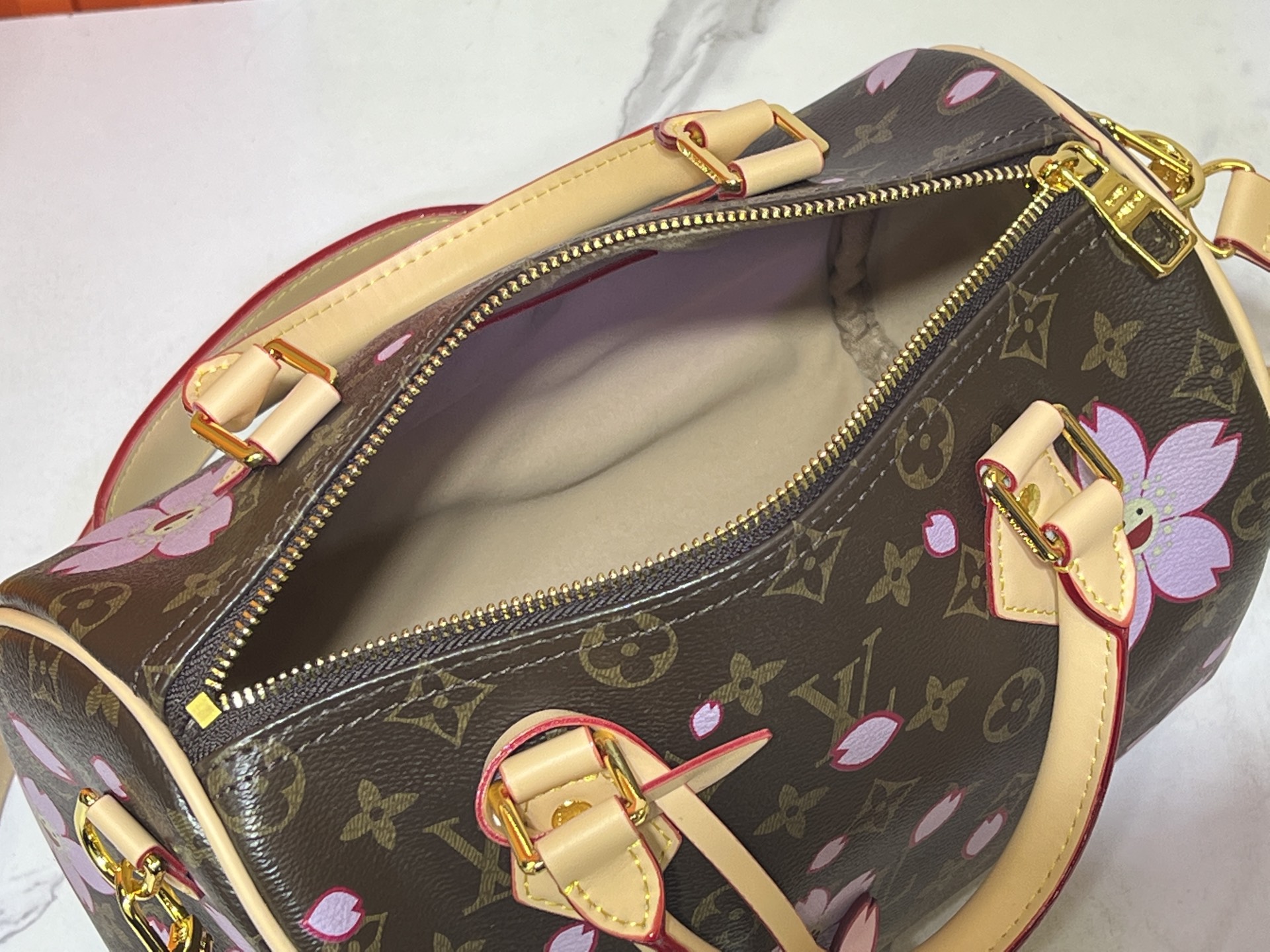 LV x Takashi Murakami Nano Speedy Bandouliere 25 Monogram