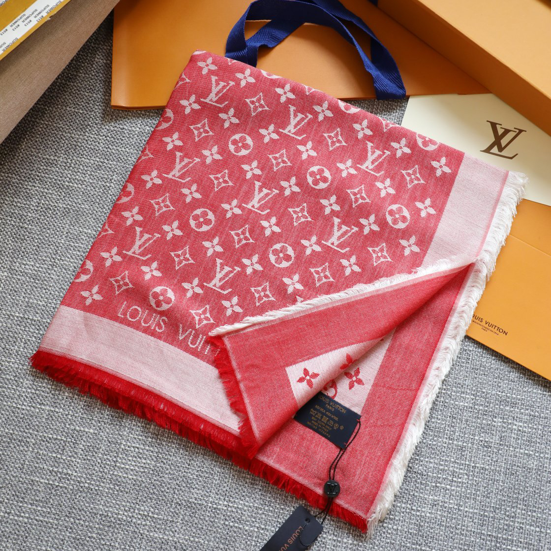 LV- Wool Square Scarf