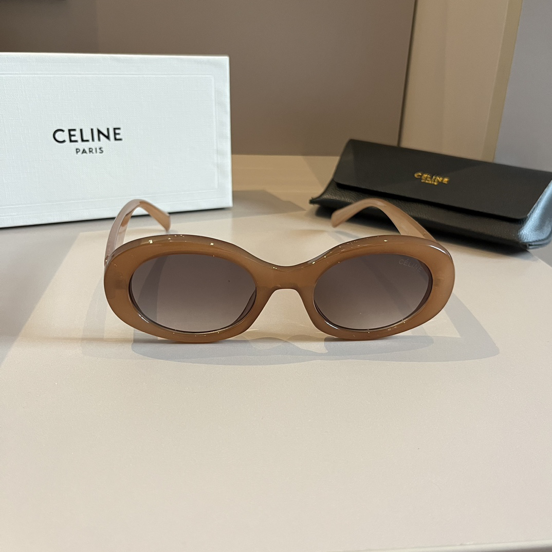 Celine-cat eye brown sunglasses