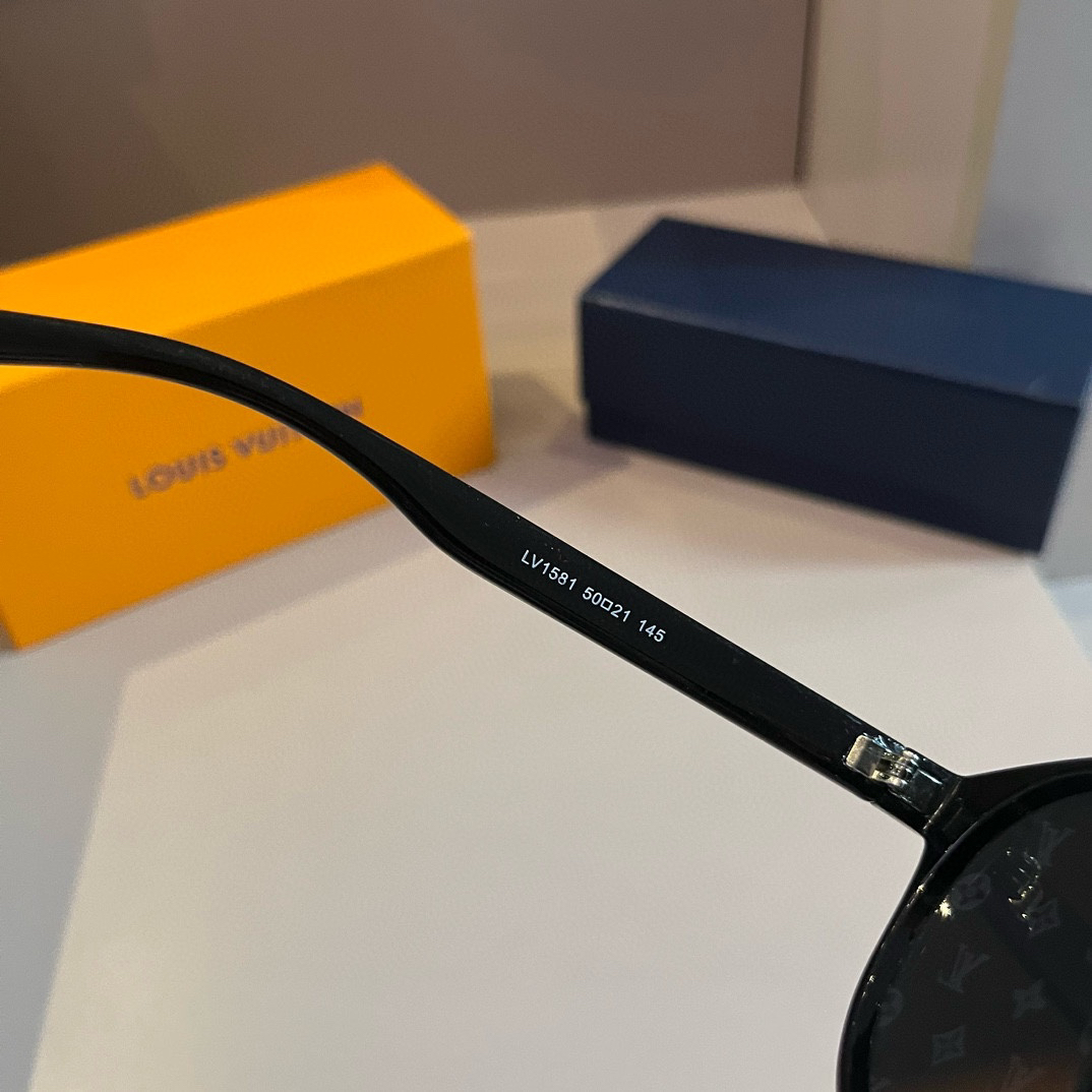 LV-Unisex small full printed round frame Sunglasses