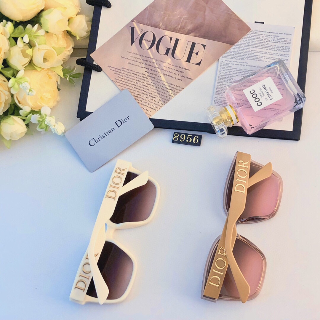 Dior-2024 New Fashion Korean Edition Women's Large Frame Sunglasses